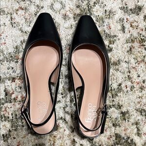Franco Sarto Black Slingback Flats